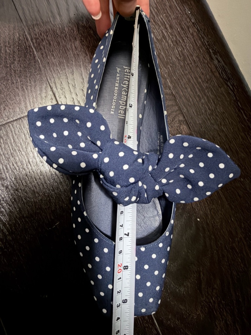 Jeffrey Campbell Navy Polka Dot Bow Flats - Picture 6 of 6